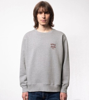 Nudie jeans ヌーディージーンズ  2021Fall Frasse Logo Sweatshirt Greymelange トレーナー