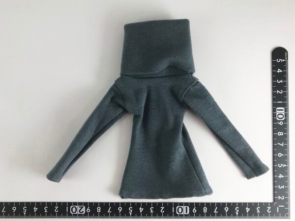 ドール服 1/6 女性用27 ネックスリーブカジュアルセーター グレー TV1092 VG - 画像1