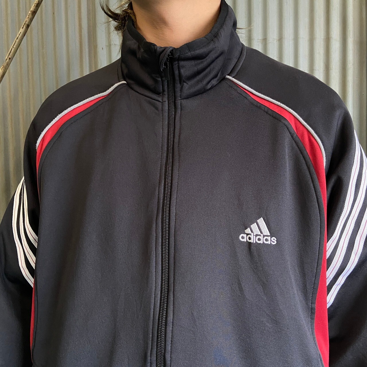 adidas アディダス ハイネック トラックジャケット ジャージ メンズL 