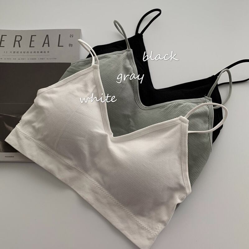 胸のストラップの白いチューブトップの周りに集まったスチールリングブラの学生がいない美しい背中の下着の2020年の新しいバージョン 1号婦人55357394174