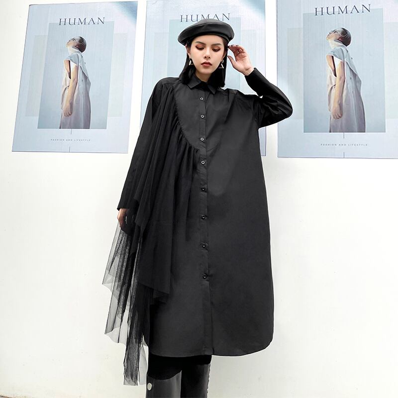 シャツ スタイルスプリングメッシュトップス 春物 ステッチ ラブタオタオダレンハウス86166093886