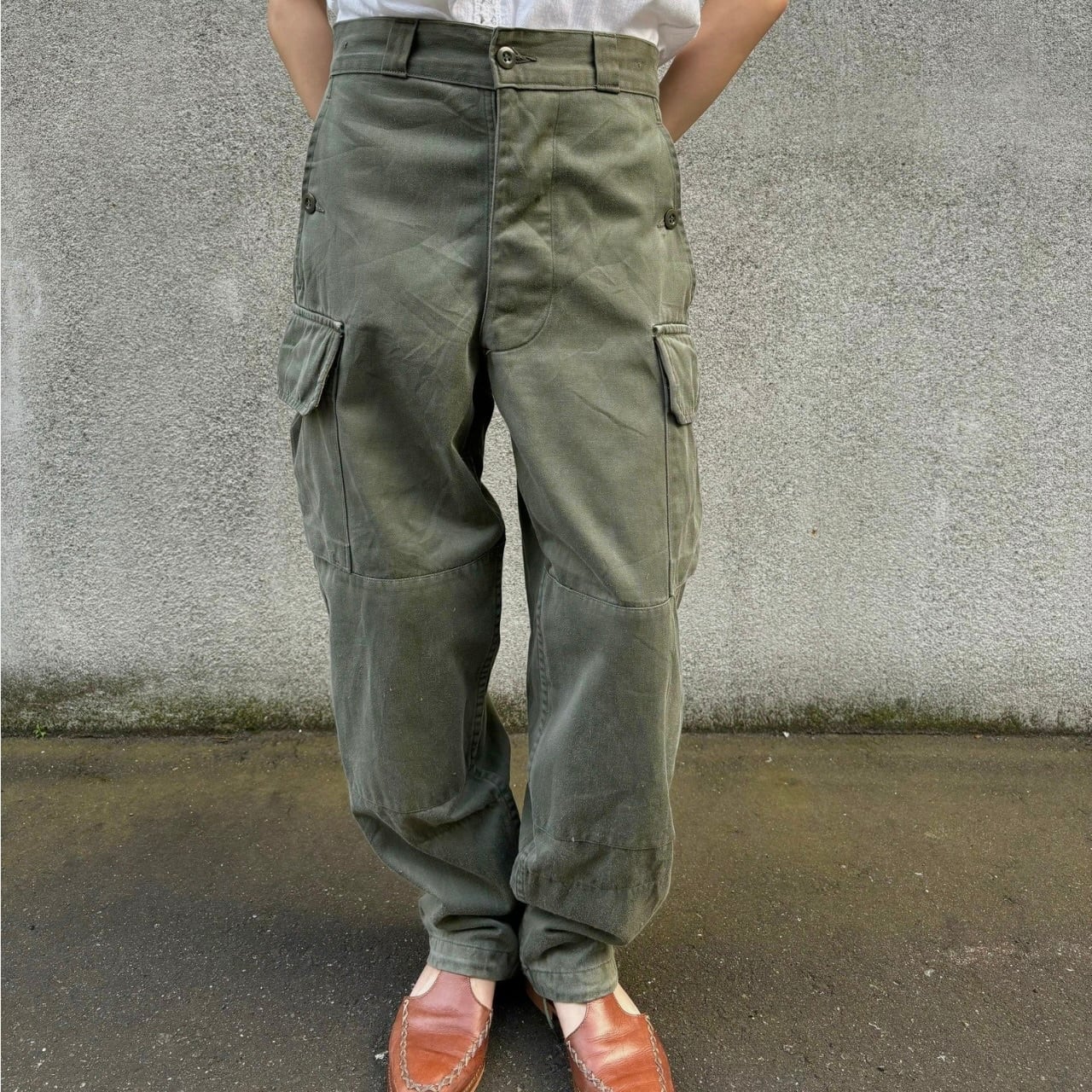 M64フランス軍 カーゴパンツ /軍パン ユーロミリタリー オリーブ