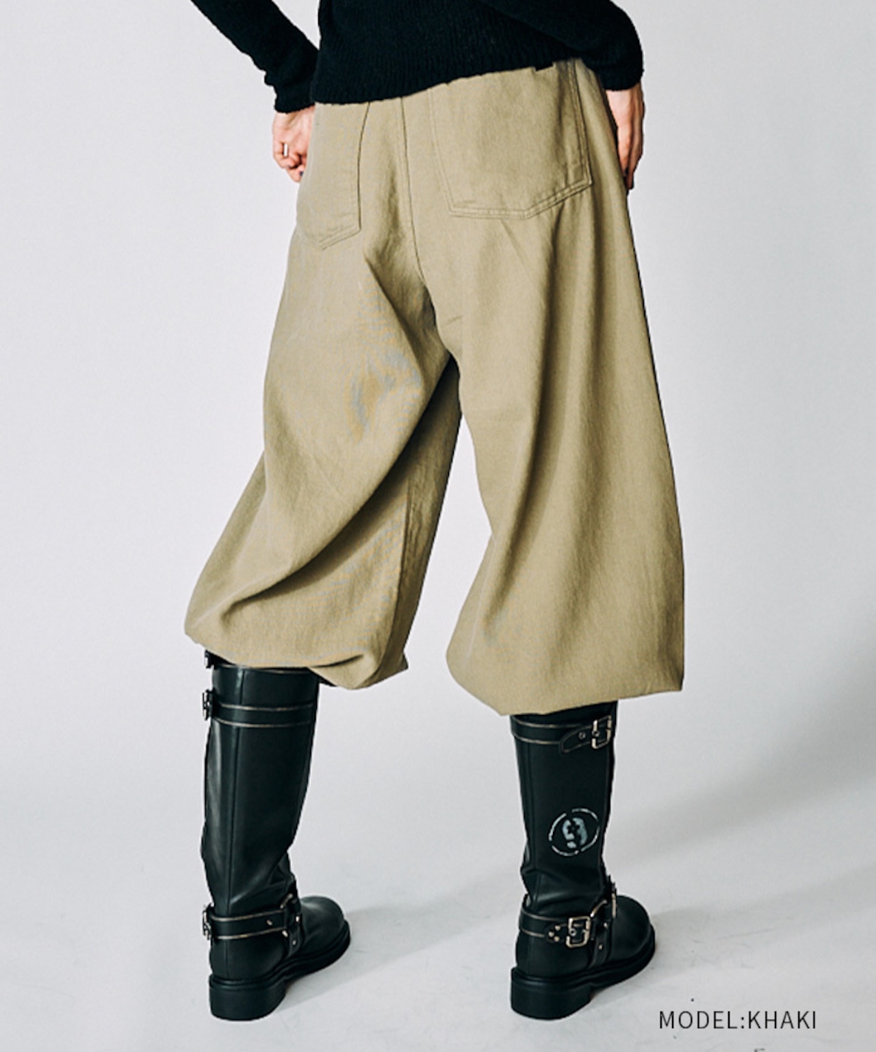 サイドペイントオーバルジョガーパンツ (KHAKI) CQ-49018