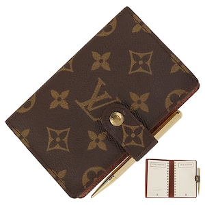 Vintage LOUIS VUITTON ルイヴィトン 手帳カバー アジェンダミニ モノグラム ブラウン ゴールド金具 M20007 超美品