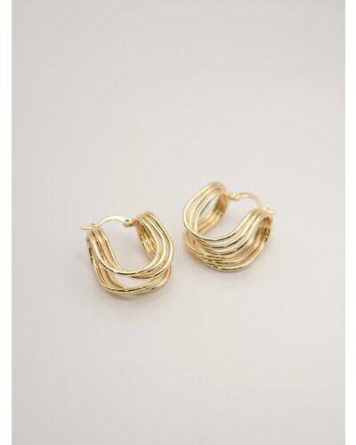 【CHIGNON】［0055-353RT] 3ラインカーブピアス