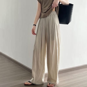 gather relaxed pants 12368