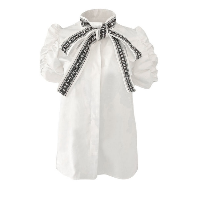 major ribbon blouse<t131>