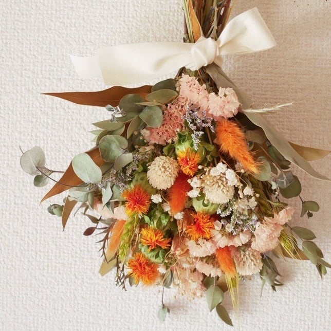紅花ドライフラワースワッグ インテリア プレゼント | nanohanaya