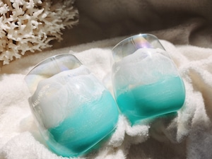389.オーシャンレジンアート ペアグラス
