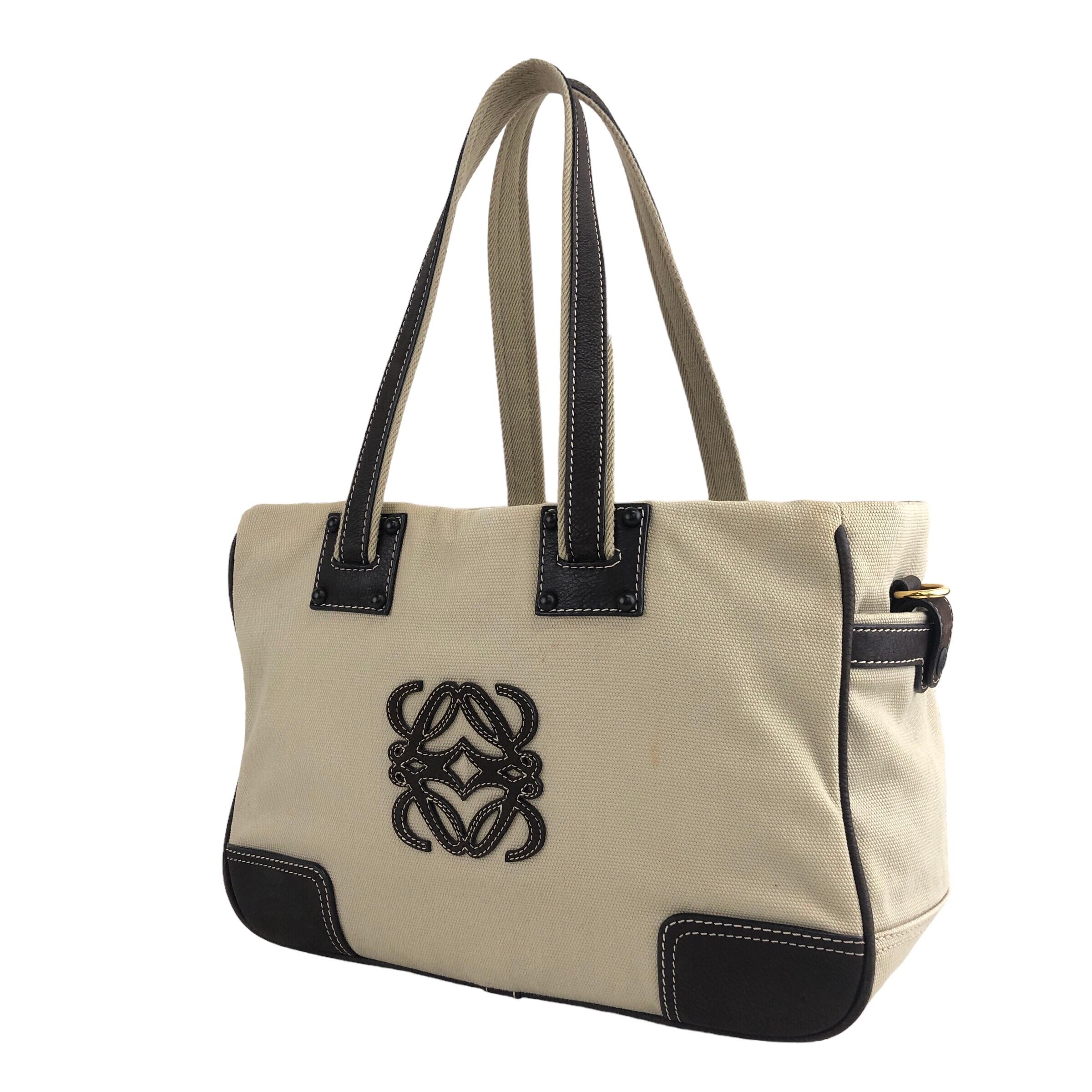LOEWE ロエベ ショルダーバッグ ベージュ アナグラム キャンバス LOEWE ロエベ ショルダーバッグ ベージュ アナグラム キャンバス