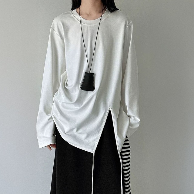 サイドスリットロングTシャツ　　233055