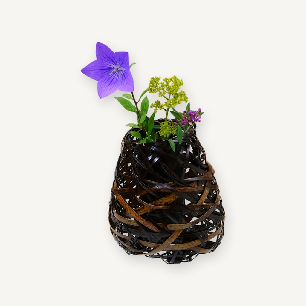 竹 花籠 「しらさぎ 掛花籠 箱無し 」15-016 国産 大分県 別府竹細工 日本製 新生活