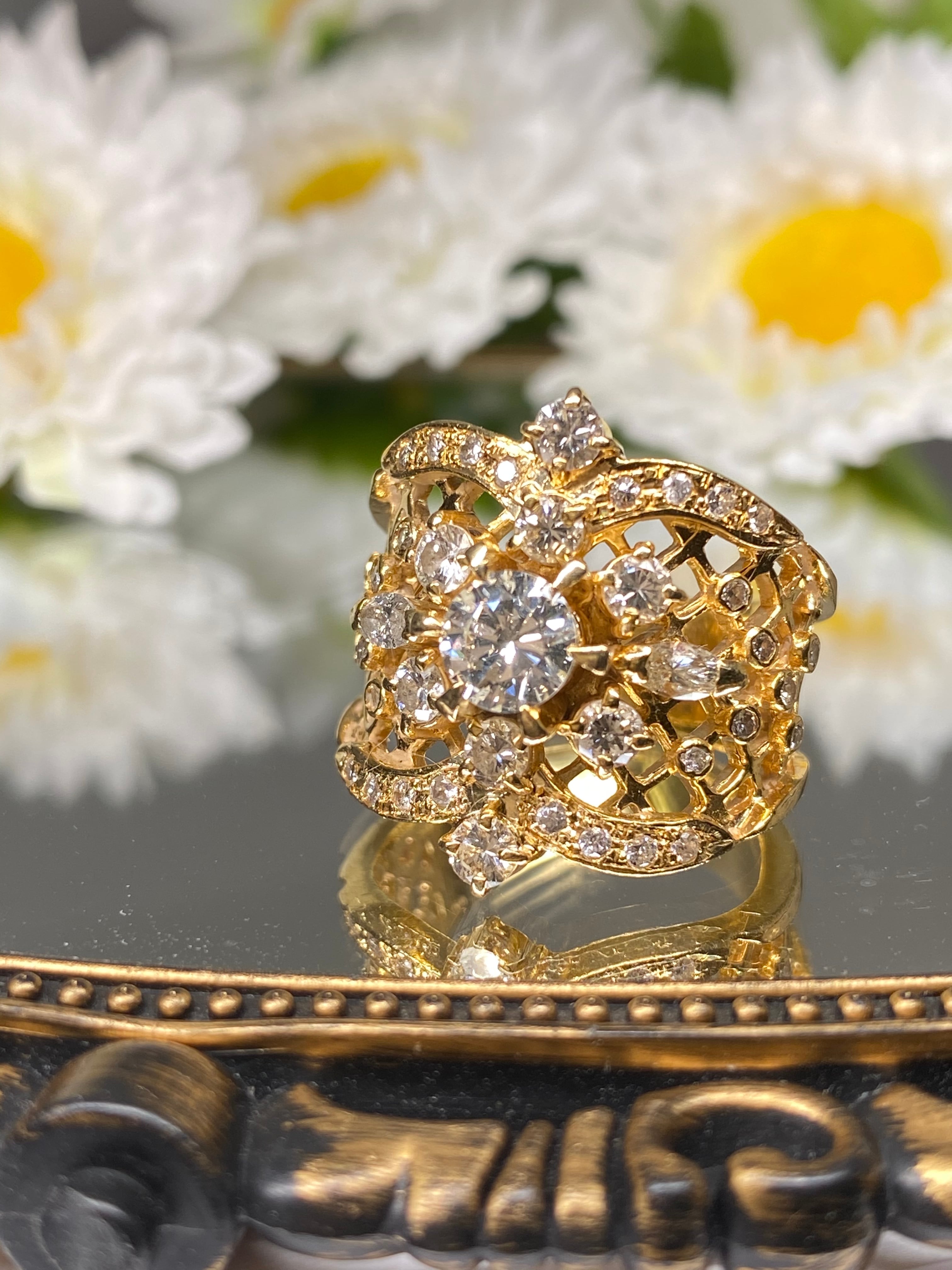 【衝撃プライスダウン！10/3まで】（日本のスペシャル豪華絢爛なヴィンテージリング）Japanese ??super gorgeous?? vintage ring