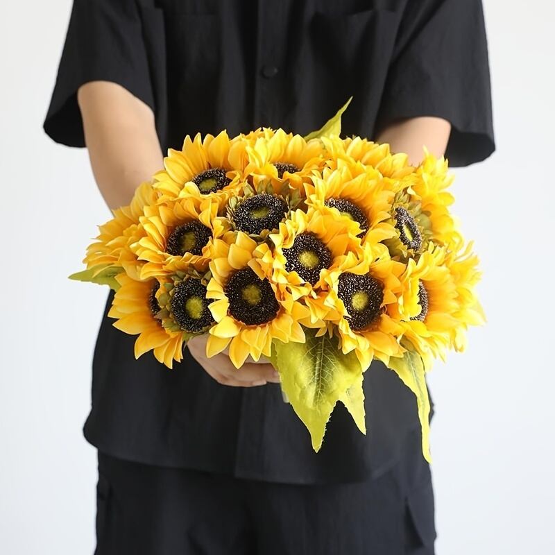 造花 ヒマワリ 向日葵 7本セット おしゃれ かわいい インテリア