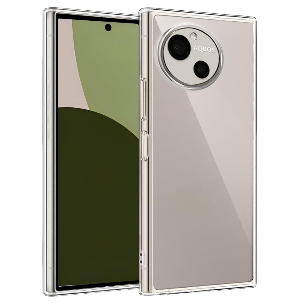ZXZone for Aquos R9 ケース アクオスR9 SH-51E クリア カバー レンズ保護 透明 耐衝撃 衝撃吸収 防指紋 アローズ ユー ソフトバンク Aquos R9 専用 TPU ソフト クリア カバー