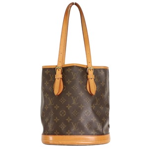 LOUIS VUITTON ルイヴィトン  モノグラム M42238 プチ・バケット PVC ハンドバッグ ブラウン A-7446