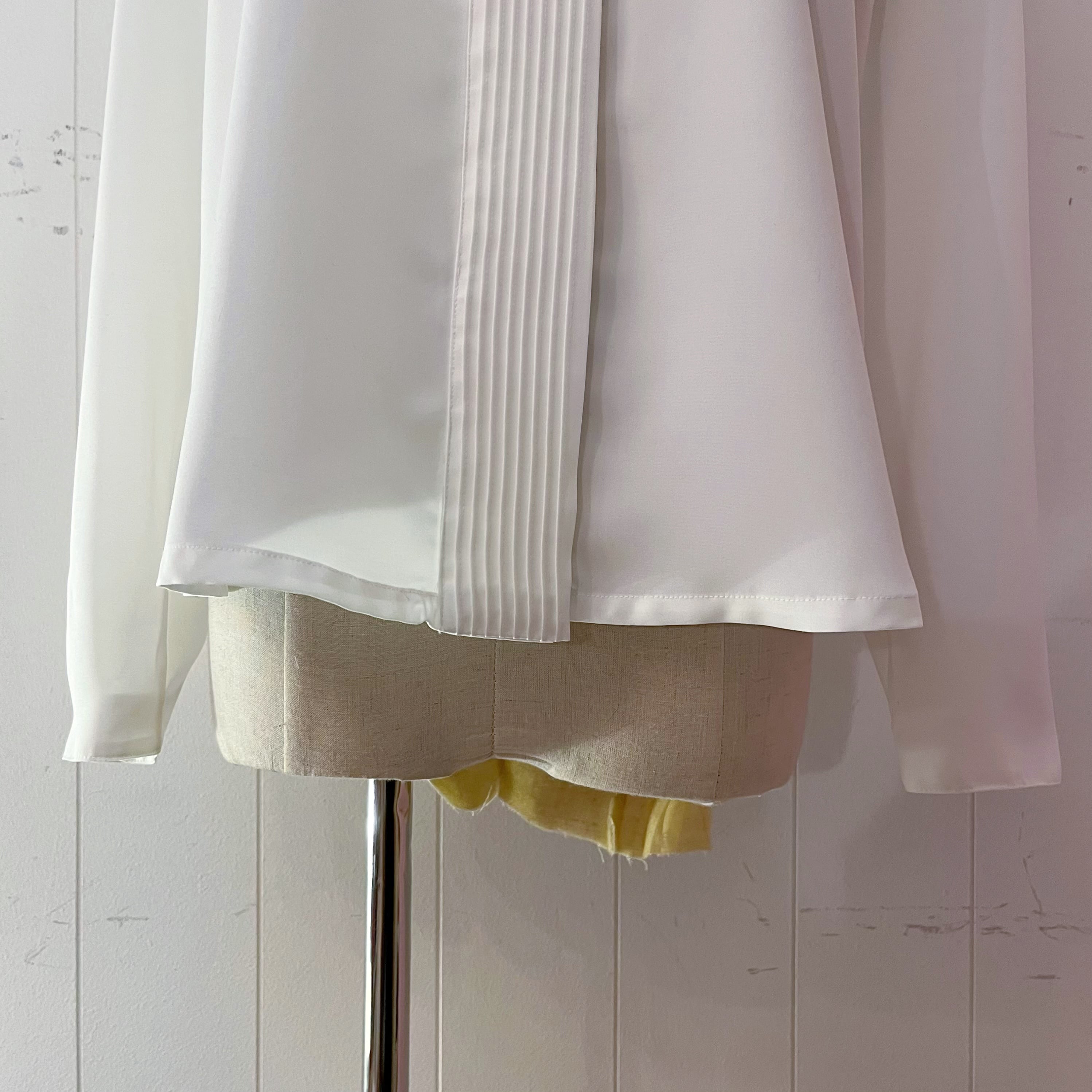 tulip lace collar white blouse