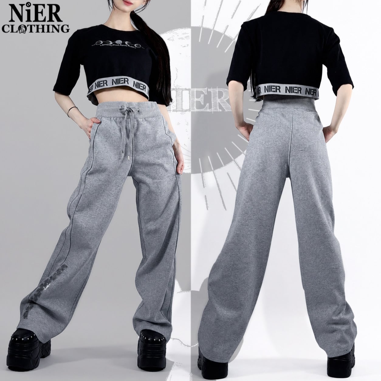 先着39点限定プレゼント大特価》ZIP LINE SWEAT PANTS【GRAY】 | NIER