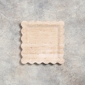 MARBLE SQUARE DECO TRAY - Roman Travertine