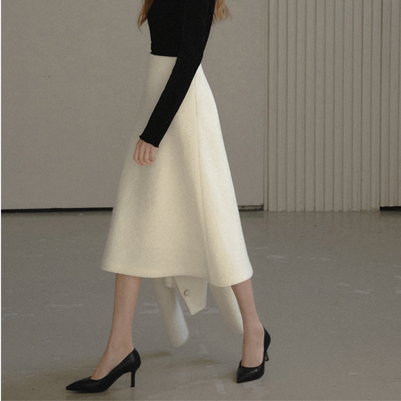ハイウエストAラインスカート Me1630