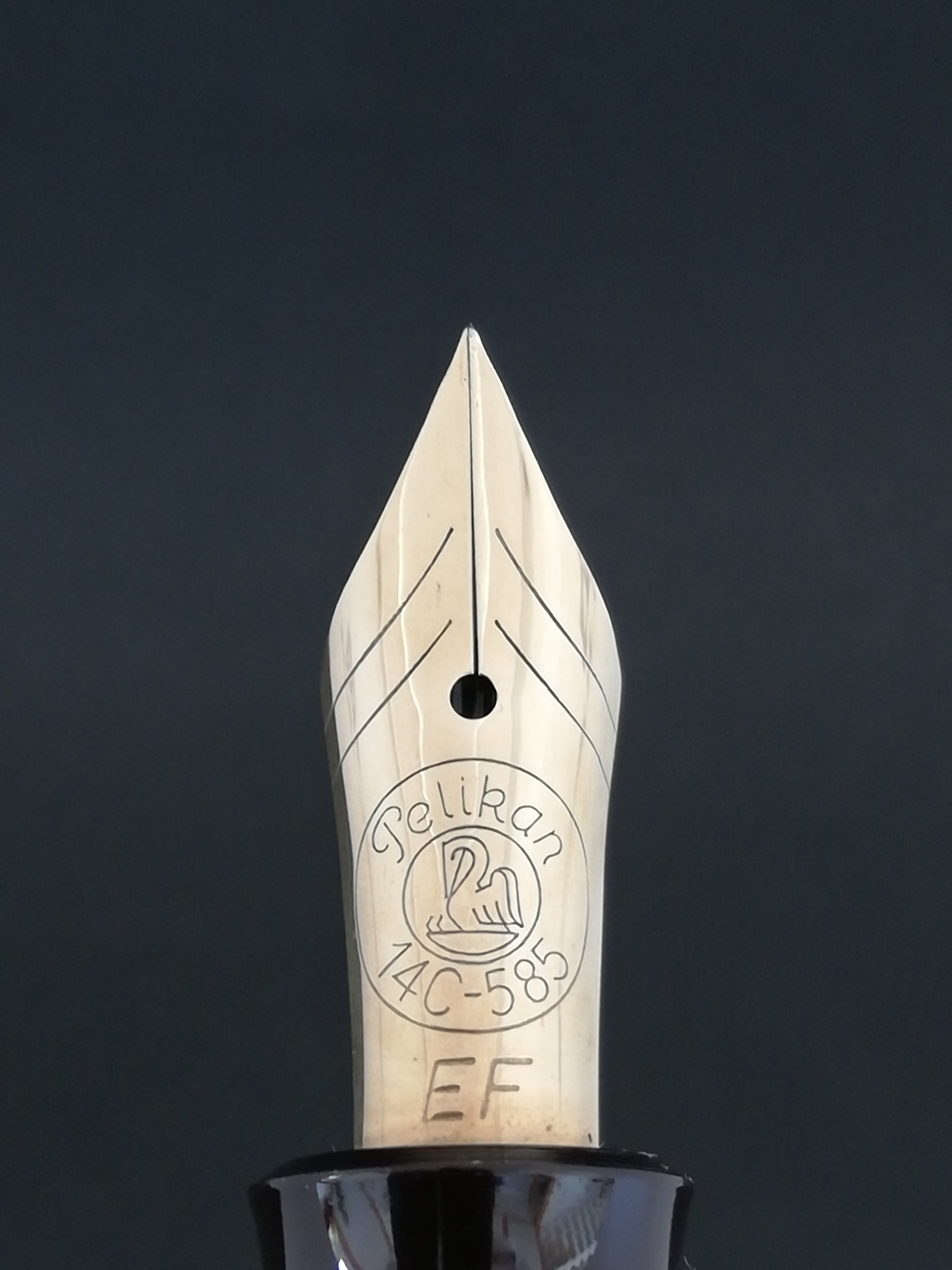 50s ペリカン400 ブラウン Pelikan 400 brown （極細字） 14K