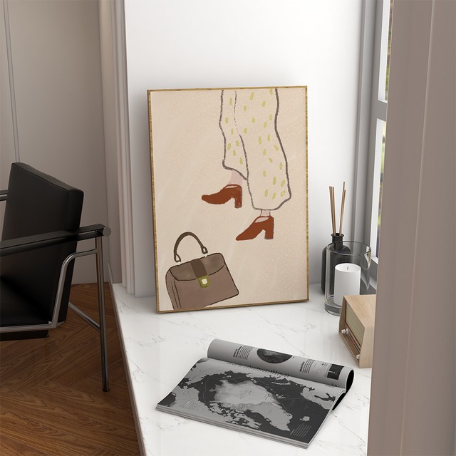 モダンな抽象画のポスター　/ i1319 / サングラスやバッグや靴などのファッションアイテム