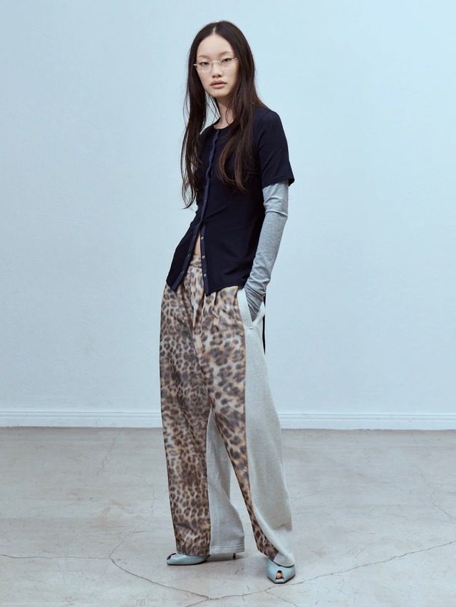 【26AW】THINGS THAT MATTER シングスザットマター / パンツ / LEOPARD WARP PRINT SWEAT PANTS　0586TM0677P