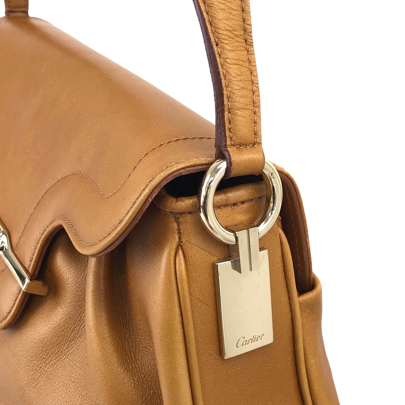 Cartier カルティエ ショルダーバッグ キャメル パンテール レザー
