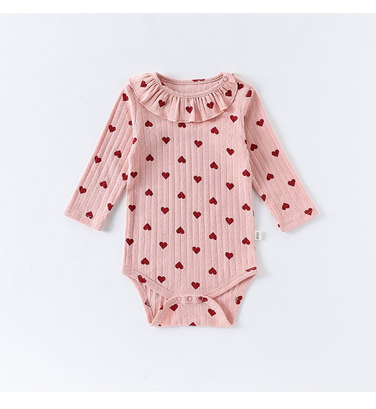 フリル襟ロンパース