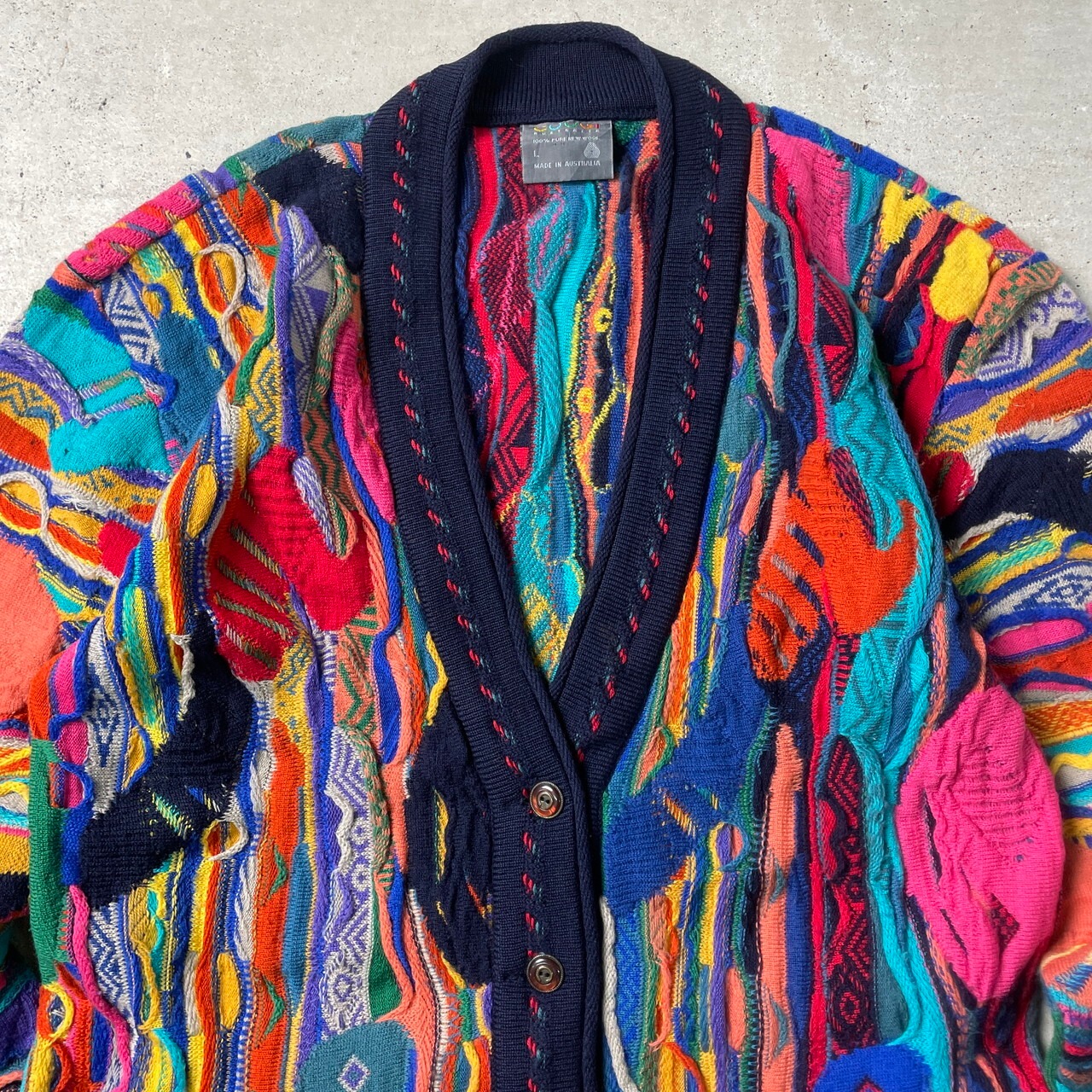 90年代 オーストラリア製 COOGI クージー ウール 3Dニット 