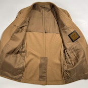 80s Kent ケント 金ボタン 段返3B 背抜き ウール テーラードジャケット 170-87-75/キャメル系 メンズ ビンテージ VAN JAC