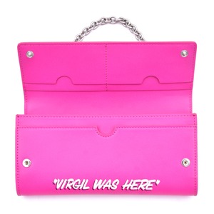【OFF-WHITE】JITNEY WALLET ON CHAIN QUOTE(PINK)