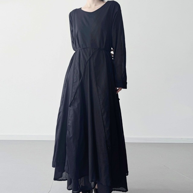 Layered flare dress C1023