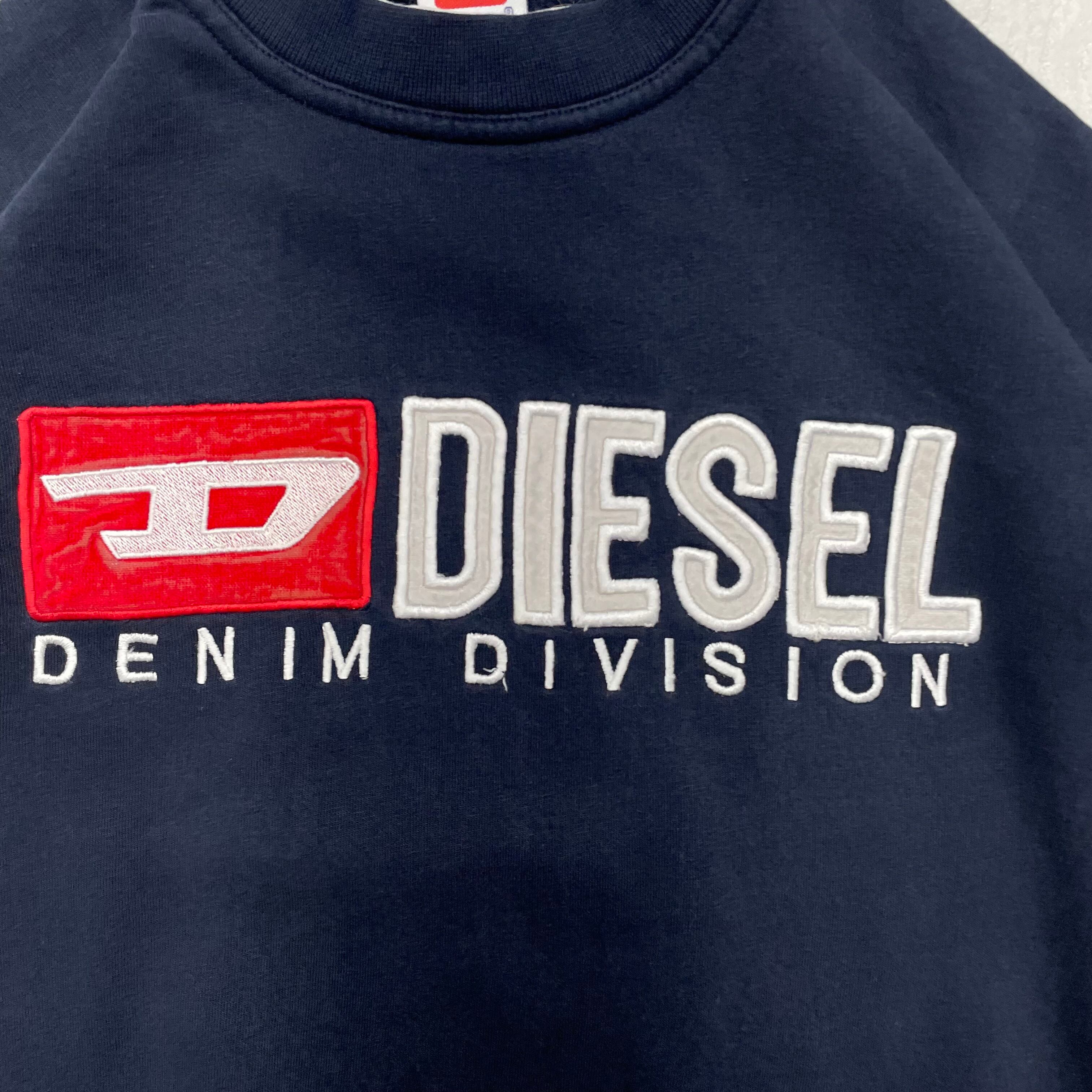 S》 DIESEL ディーゼル スウェット ネイビー センターロゴ no