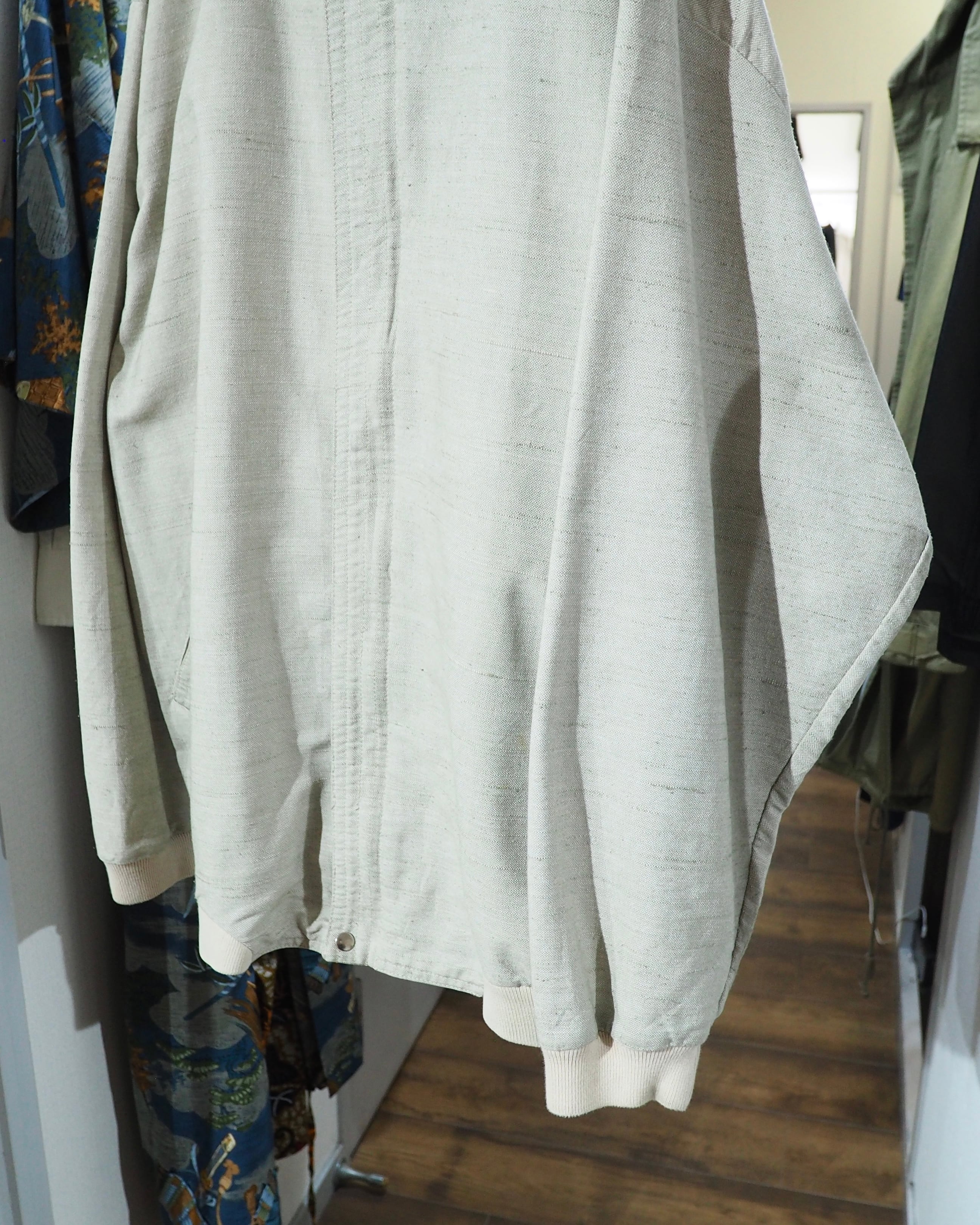 ” 無垢 ” Ecru White Color vintage Over silhouette No collar jacket