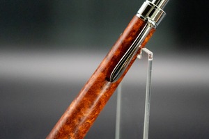 【朱色の銘木】 本花梨瘤杢 特上 silver MP ※BPにも変更可