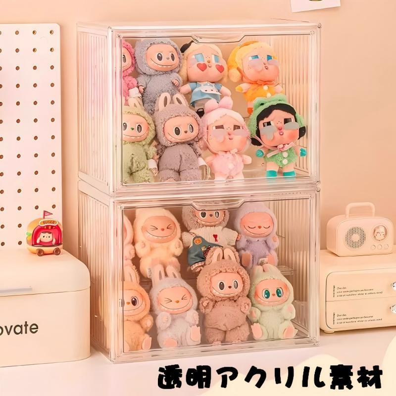 Labubu 1-3世代/15-20cmぬいぐるみ対応 ディスプレイケース 透明