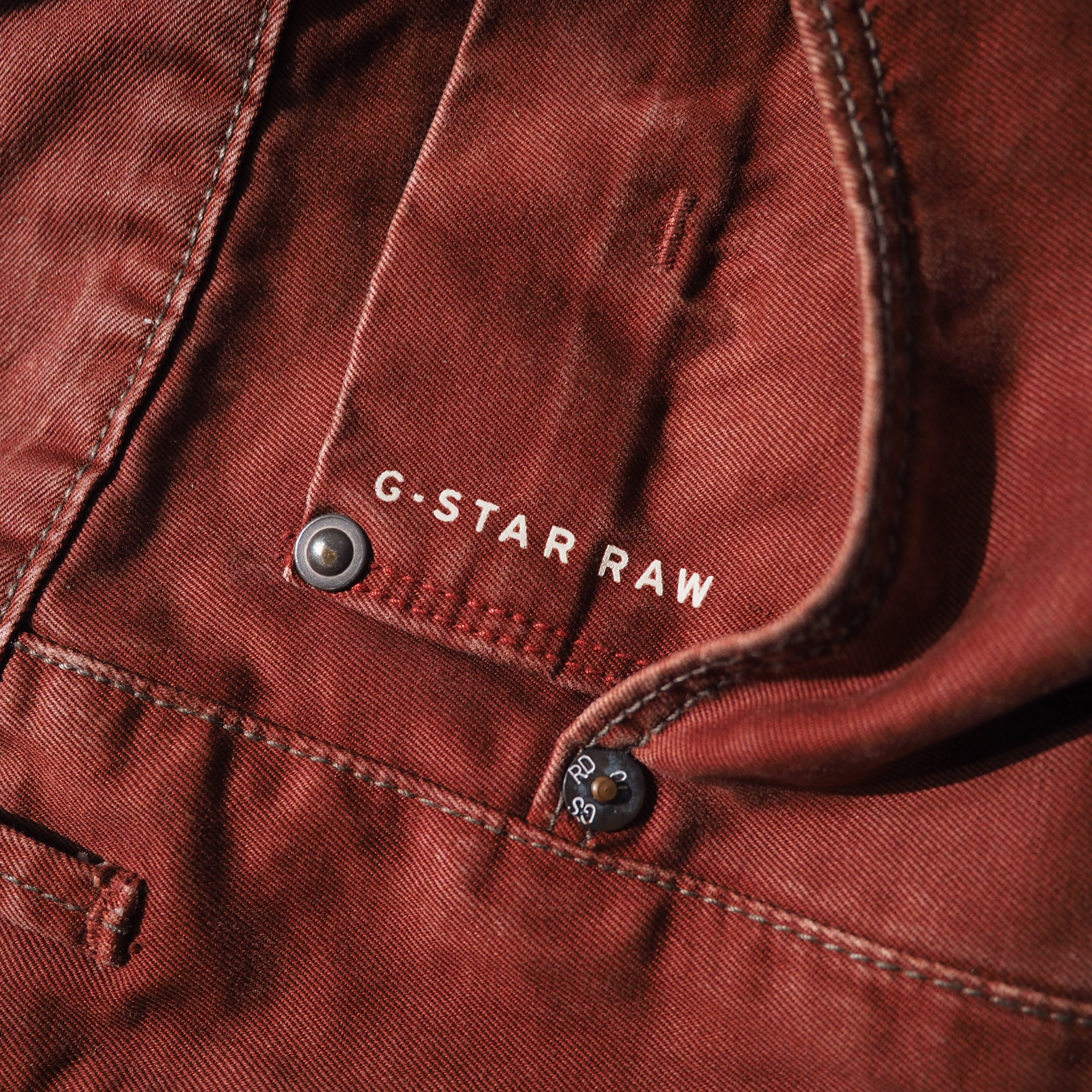 2000s ” G-STAR RAW ” Deep reddish brown dyeing cotton straight pants