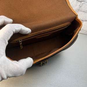 【最終処分SALE】LOUIS VUITTON ルイヴィトン モノグラム ソローニュ M42250 レザー ショルダーバッグ ブラウン A-11911