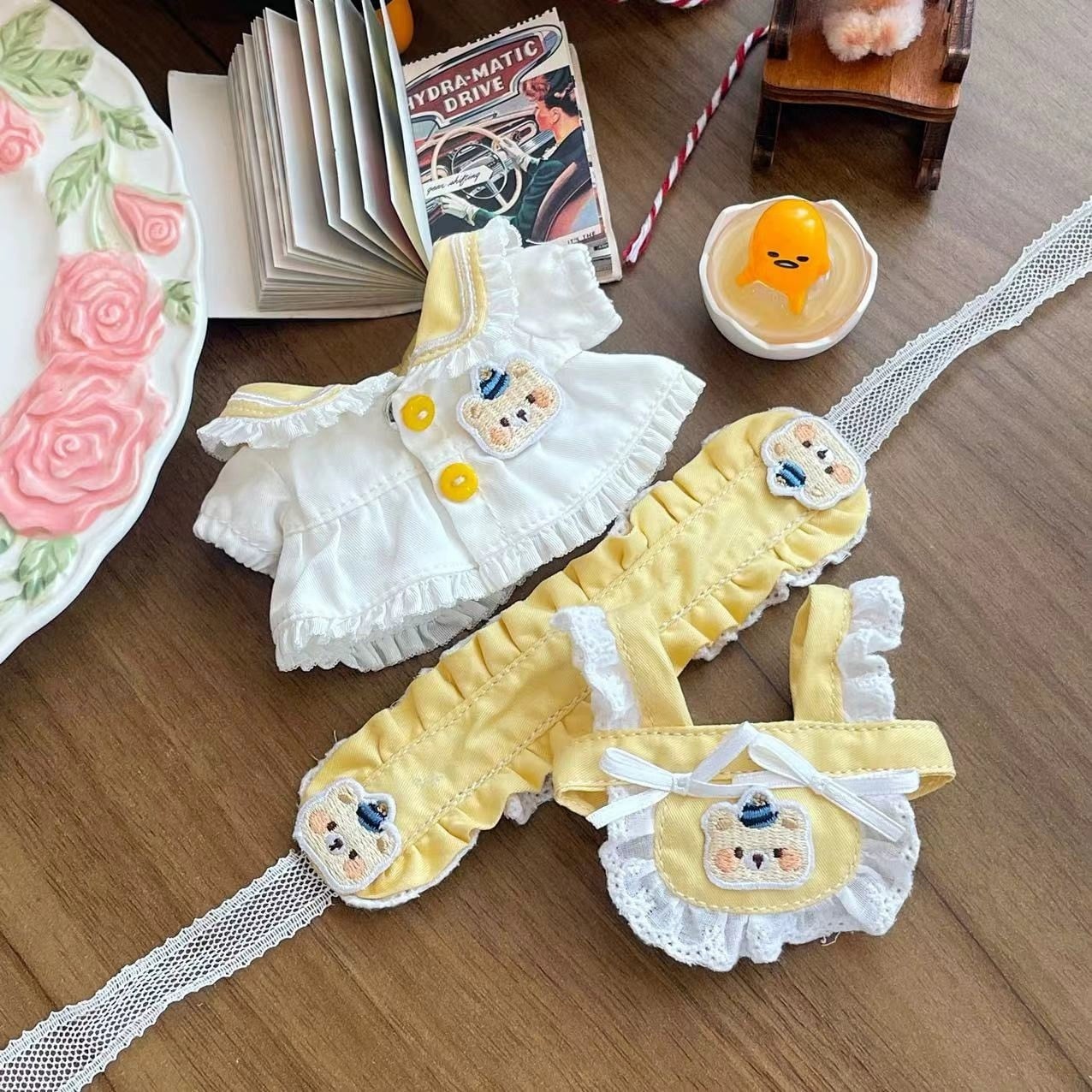 10cmぬい服】スプリングベビードレスコーデ 10cm着せ替えぬいぐるみ用
