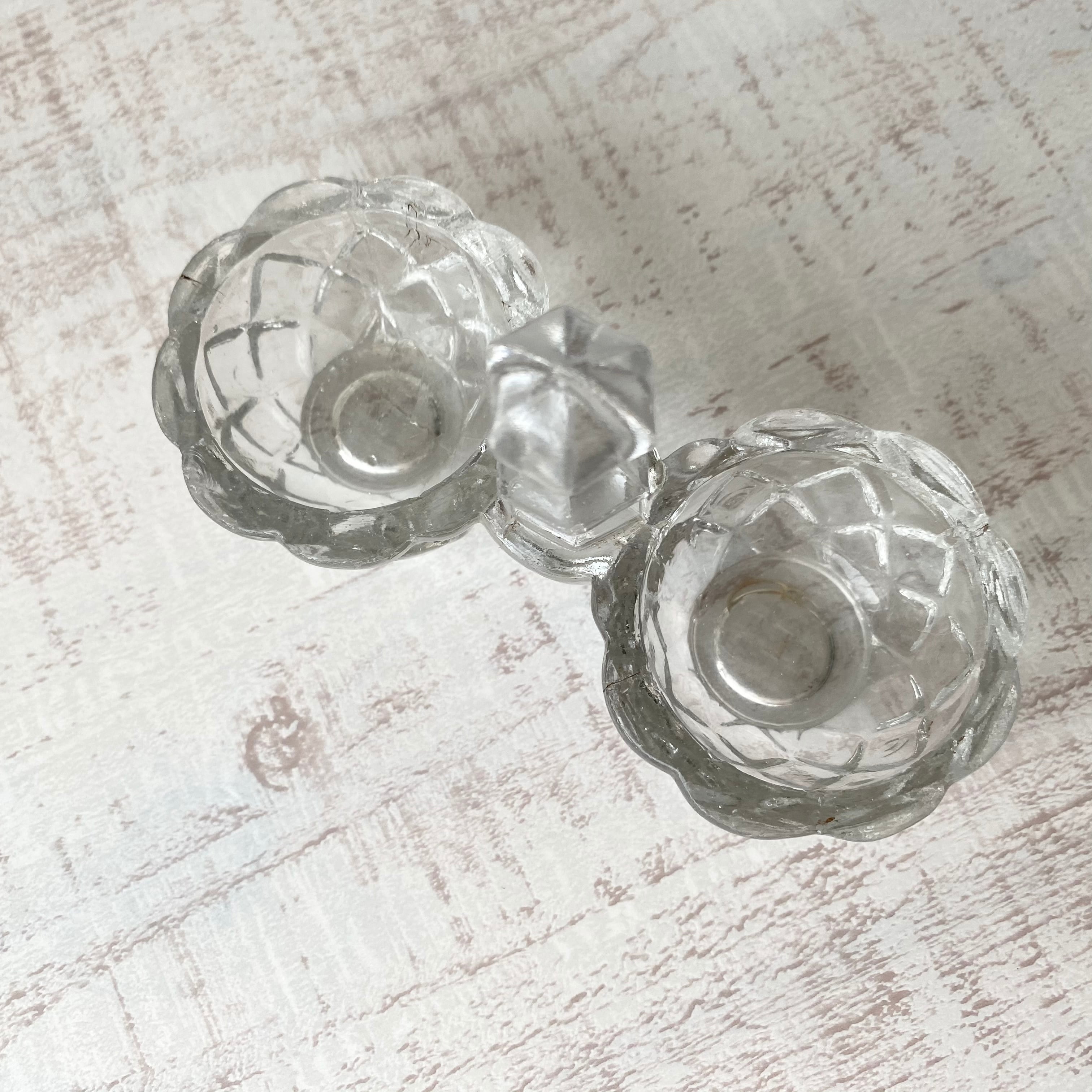 France プレスガラス・塩胡椒入れ (clear) / uv0143 | Petit Musée