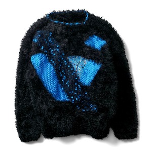 Vintage handmade shaggy design knit