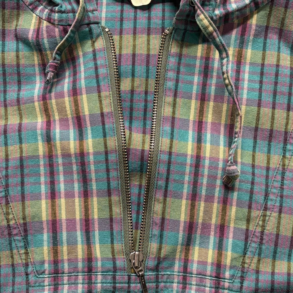 90's エディーバウアー アノラック Eddie Bauer チェック柄 コットン