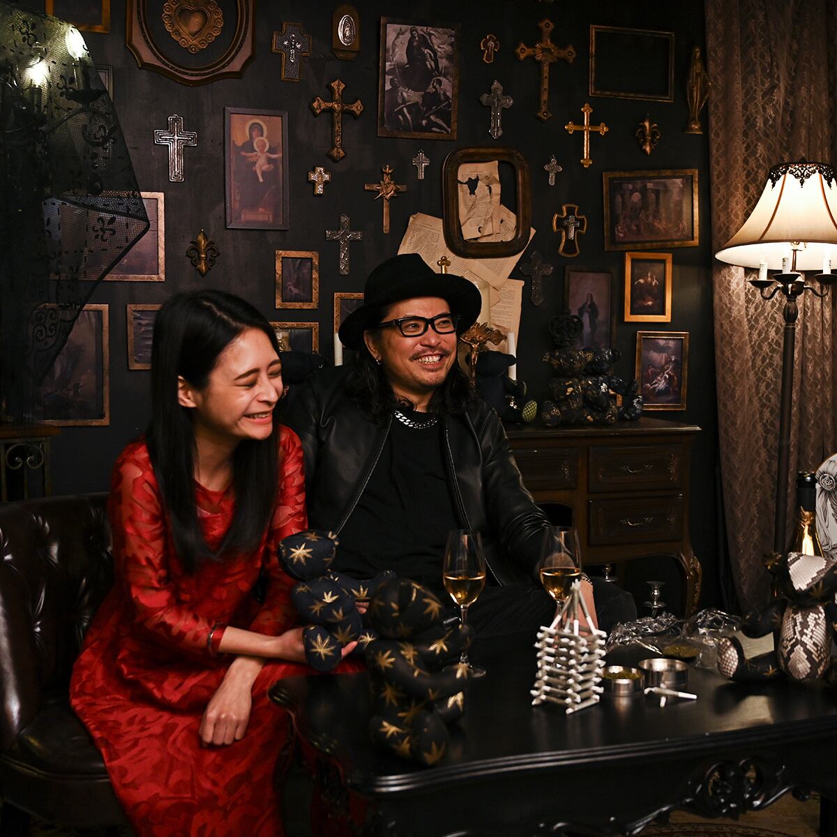 ENTRAMBI] 岡山デニム アメトラ タトゥー柄 テディベア 高級