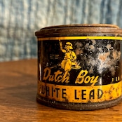 1930s–1940s ダッチボーイ ホワイトリード ヴィンテージ ペイント缶 DUTCH BOY WHITE LEAD Vintage Paint Tin T-693