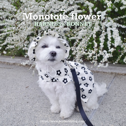 monotone flower bonnet