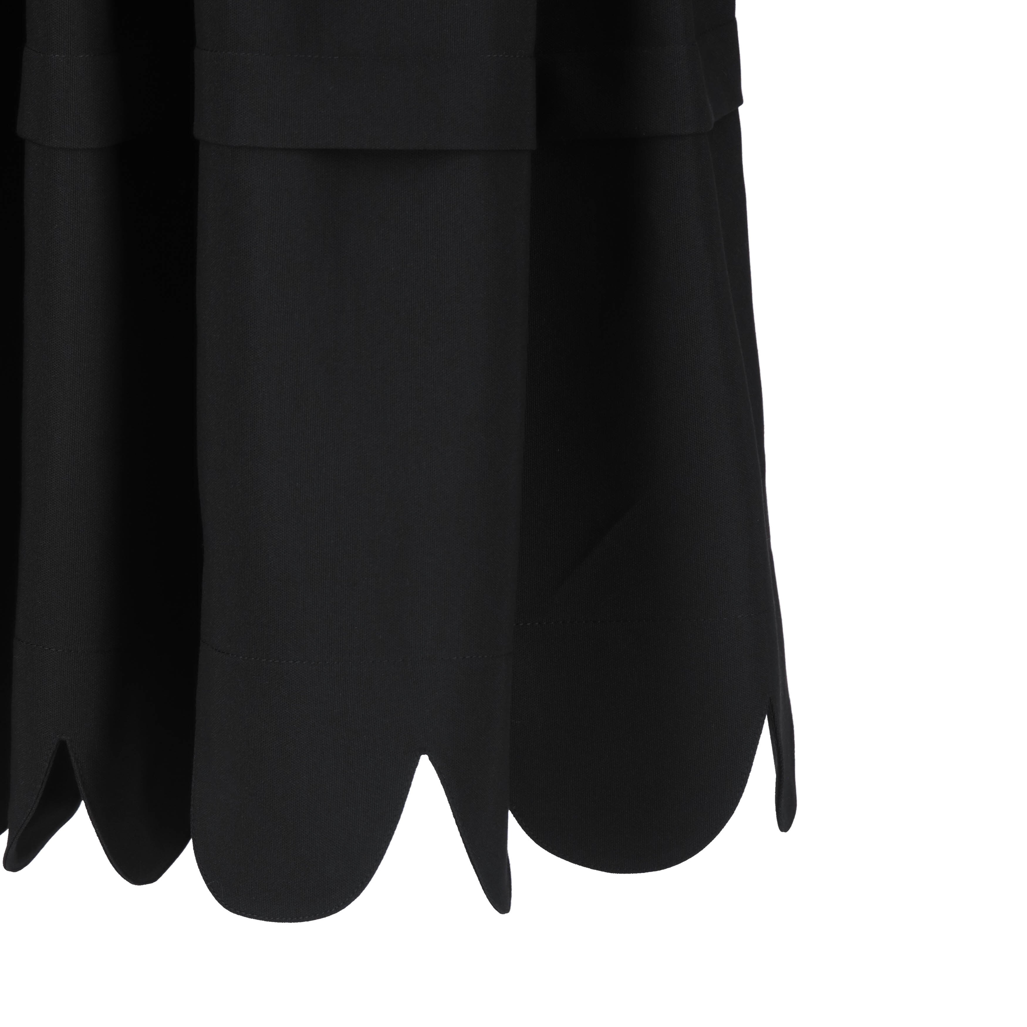 スカラップジャンパースカート BLACK