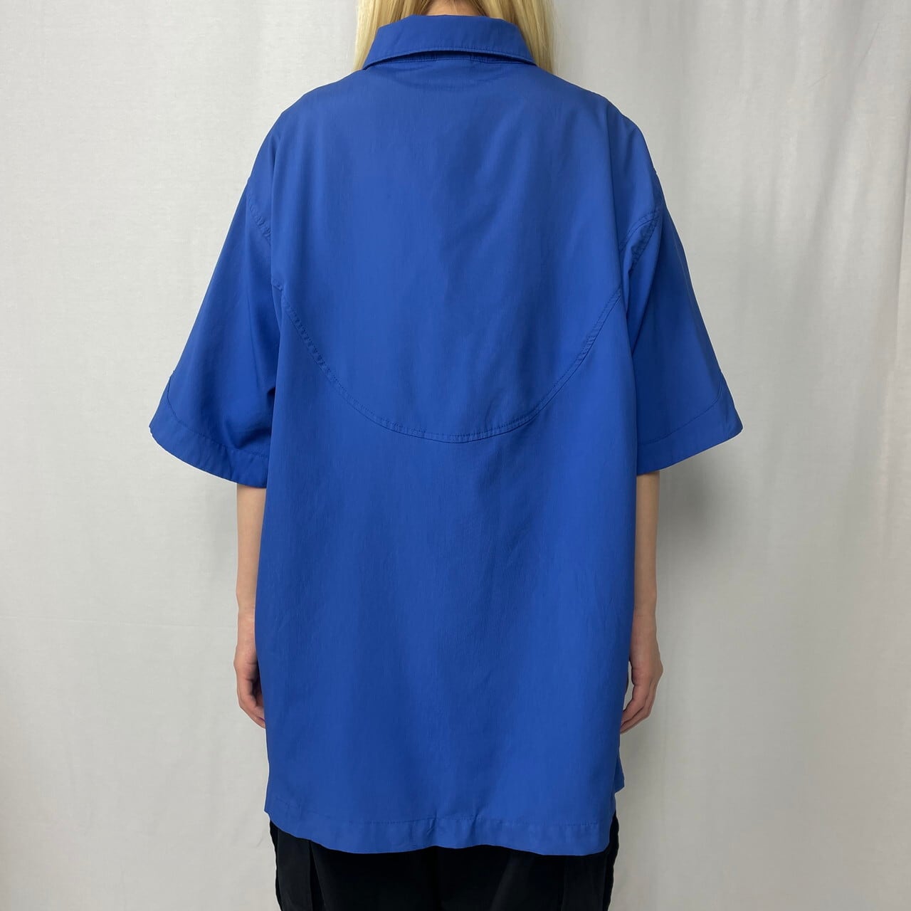 00年代〜 NIKE TEAM ナイキ スウォッシュロゴ 刺繍 ポリエステルシャツ