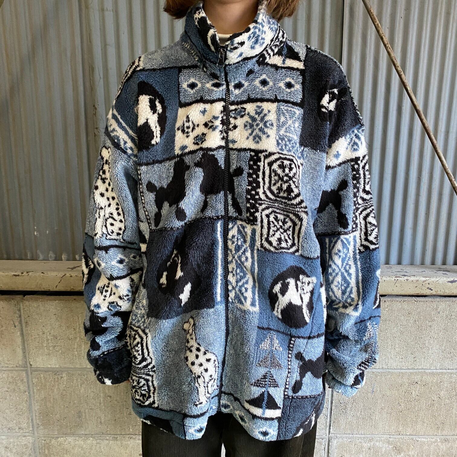 90s MAZMANIA マズマニア パイナップル fleece jacket