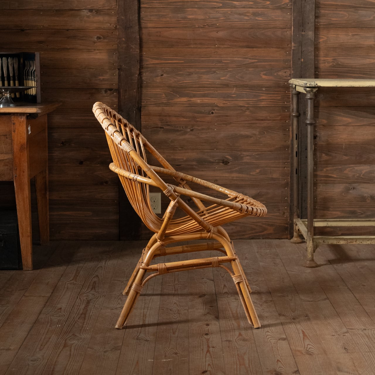 Rattan Chair / ラタン チェア〈椅子・ソファ・籐張り・店舗什器